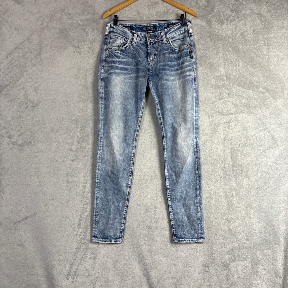 Silver Jeans Co Boyfriend Slim Low Rise Denim Jeans W27‎ L29 L27102SBB144 Womens